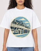 Mockup Boxy Heavyweight Tee White female close-up 10