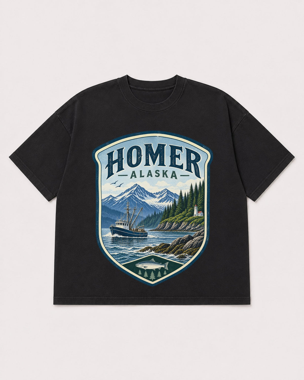 Mockup Boxy Heavyweight Tee Black product