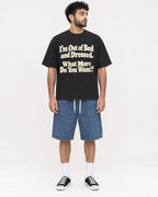 Mockup Boxy Heavyweight Tee Black male full-body 07
