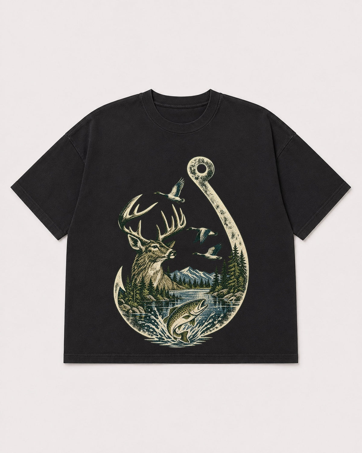 Mockup Boxy Heavyweight Tee Black product