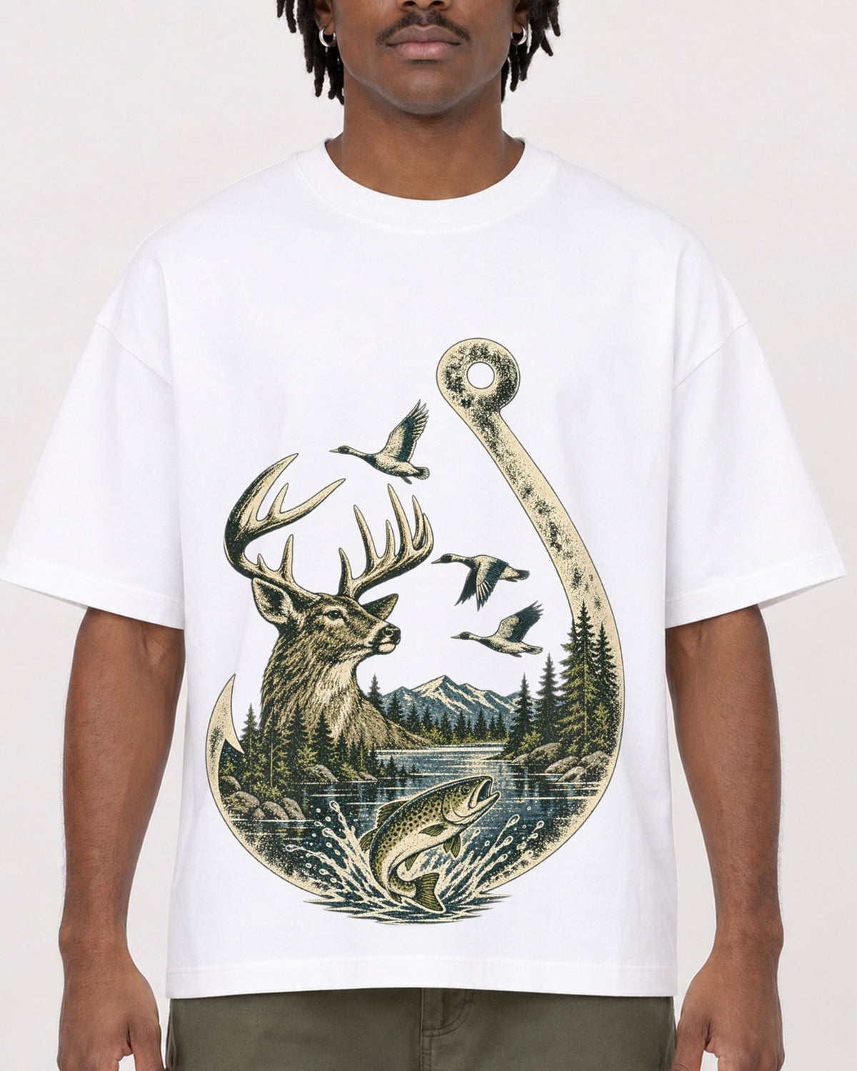 Mockup Boxy Heavyweight Tee White male close-up 04