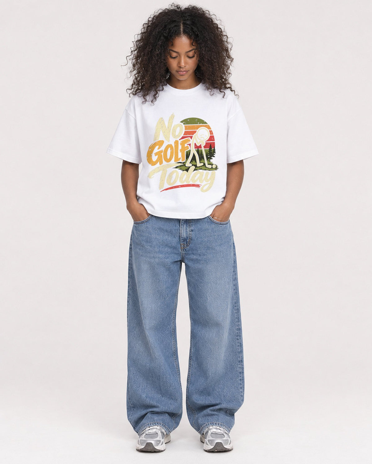 Mockup Boxy Heavyweight Tee White female full-body 05