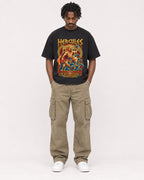 Mockup Boxy Heavyweight Tee Black male full-body 04