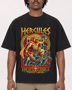 Mockup Boxy Heavyweight Tee Black male close-up 04