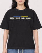 Mockup Boxy Heavyweight Tee Black female close-up 13