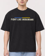 Mockup Boxy Heavyweight Tee Black male close-up 13