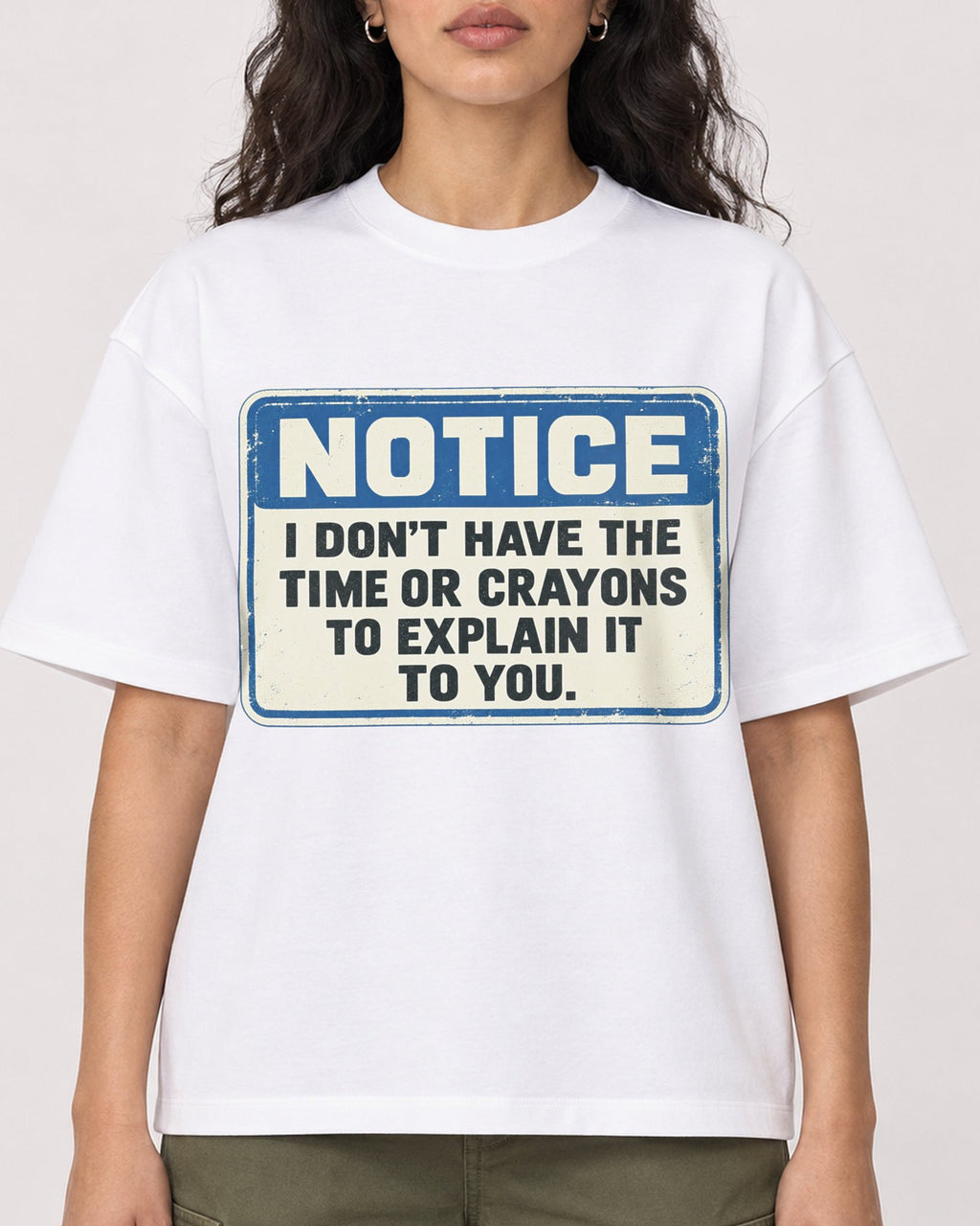 Mockup Boxy Heavyweight Tee White female close-up 07