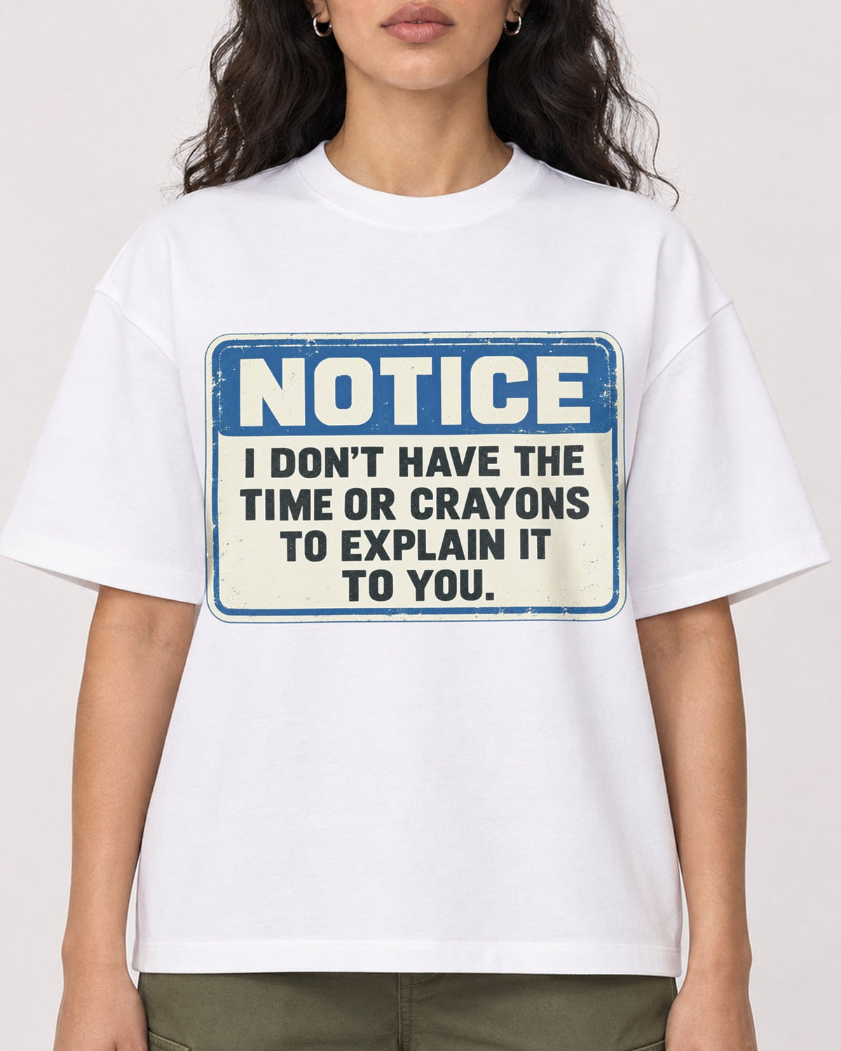 Mockup Boxy Heavyweight Tee White female close-up 07