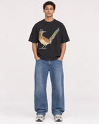 Mockup Boxy Heavyweight Tee Black male full-body 10