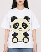 Mockup Boxy Heavyweight Tee White female close-up 01