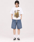 Mockup Boxy Heavyweight Tee White female full-body 21