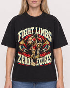 Mockup Boxy Heavyweight Tee Black female close-up 08