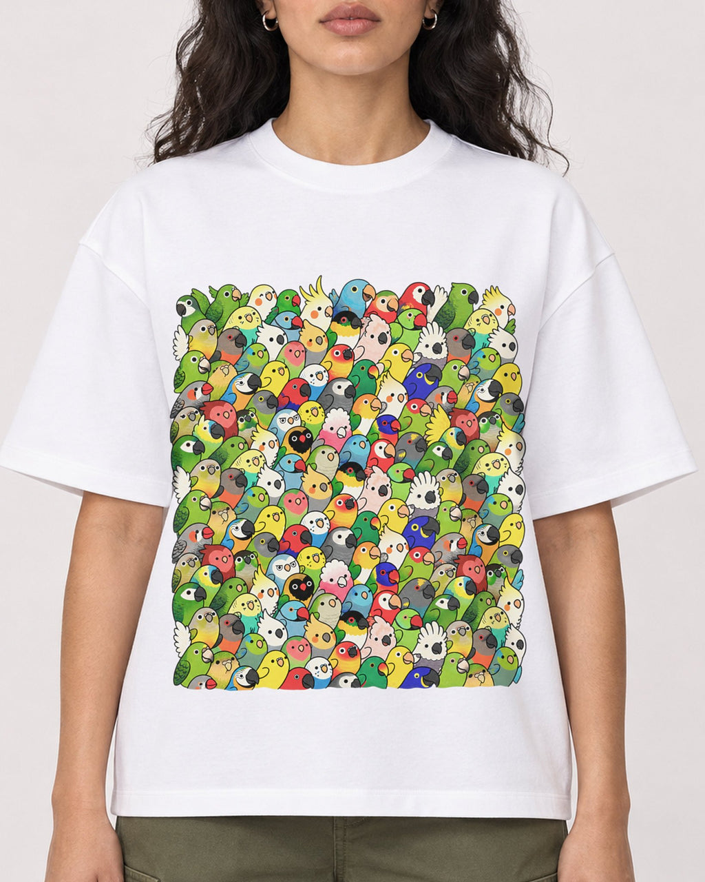 Mockup Boxy Heavyweight Tee White female close-up 07