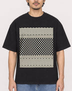 Mockup Boxy Heavyweight Tee Black male close-up 02