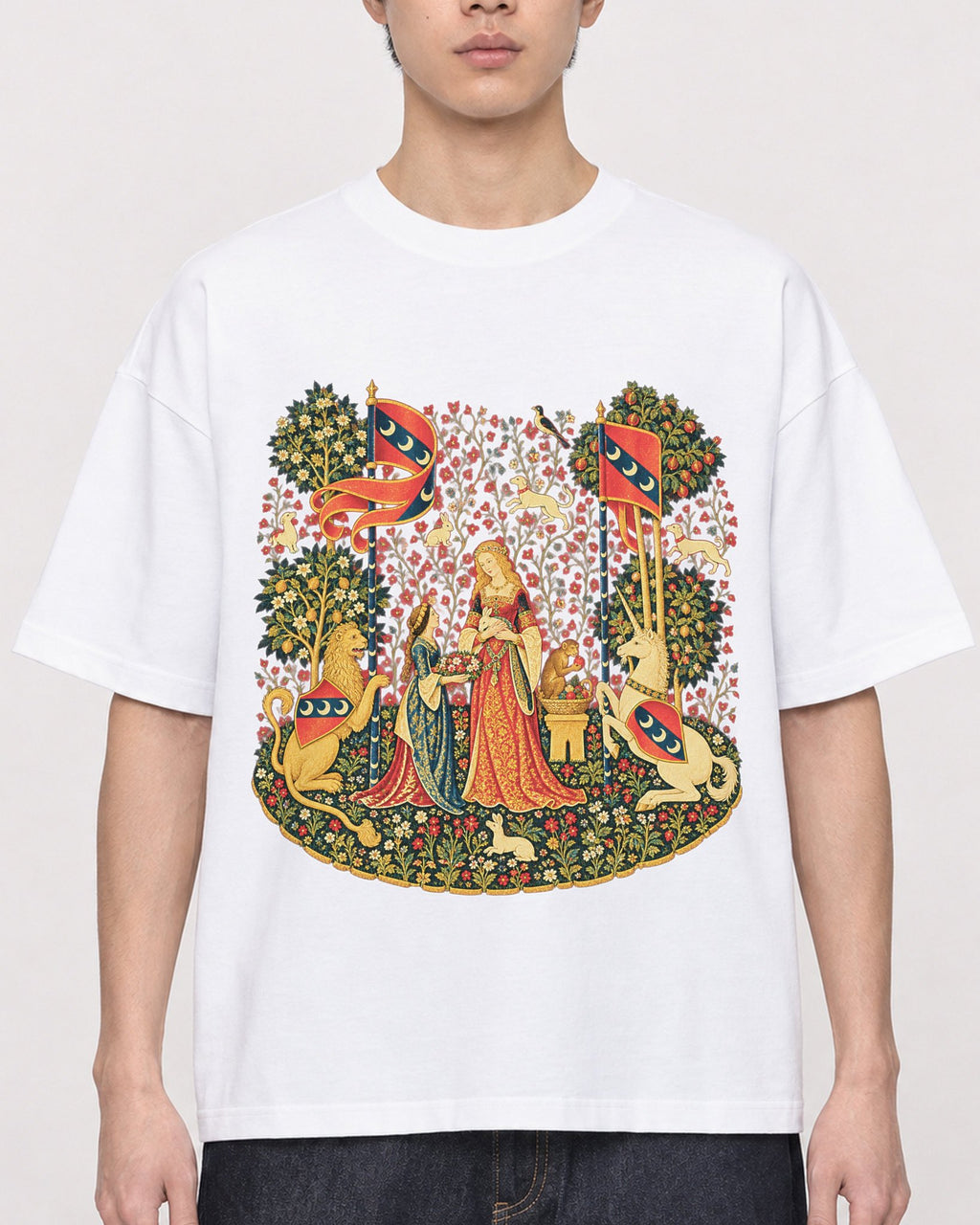 Mockup Boxy Heavyweight Tee White male close-up 01
