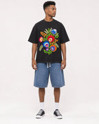 Mockup Boxy Heavyweight Tee Black male full-body 15