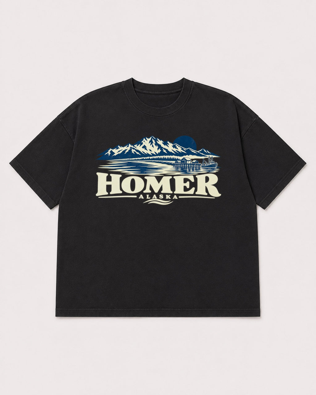 Mockup Boxy Heavyweight Tee Black product