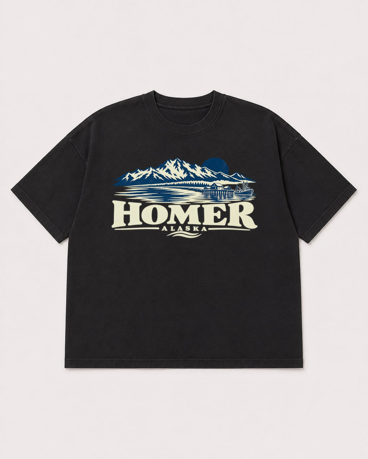 Mockup Boxy Heavyweight Tee Black product