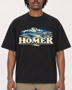 Mockup Boxy Heavyweight Tee Black male close-up 04