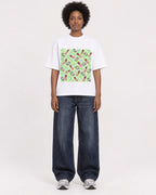 Mockup Boxy Heavyweight Tee White female full-body 14