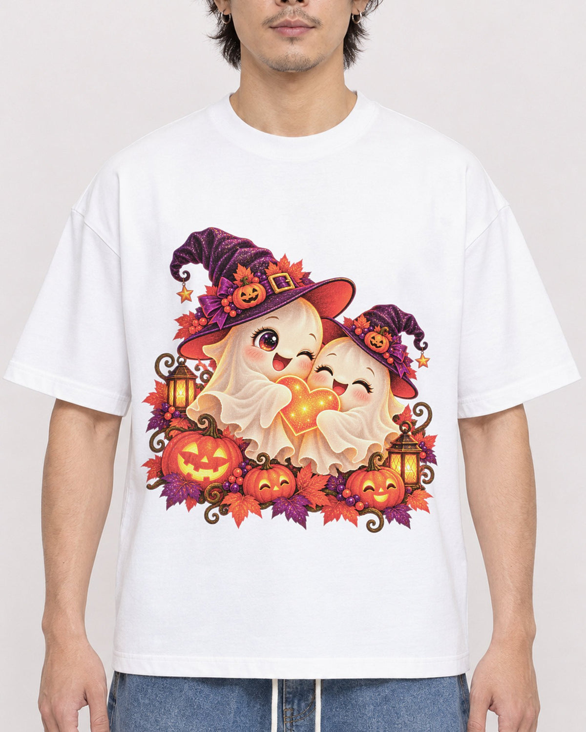 Mockup Boxy Heavyweight Tee White male close-up 03