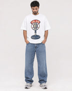 Mockup Boxy Heavyweight Tee White male full-body 07