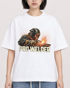 Mockup Boxy Heavyweight Tee White female close-up 11