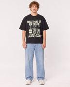 Mockup Boxy Heavyweight Tee Black male full-body 09