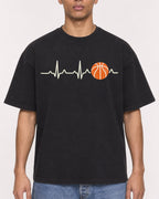 Mockup Boxy Heavyweight Tee Black male close-up 50