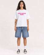Mockup Boxy Heavyweight Tee White female full-body 06