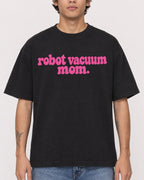 Mockup Boxy Heavyweight Tee Black male close-up 06