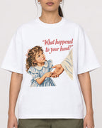 Mockup Boxy Heavyweight Tee White female close-up 47