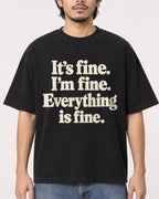 Mockup Boxy Heavyweight Tee Black male close-up 22