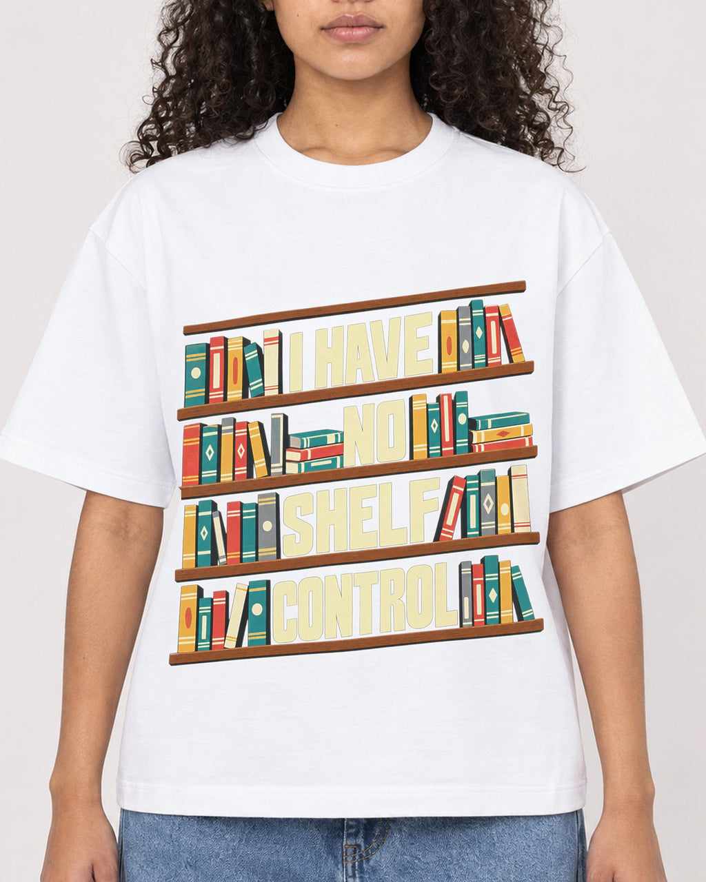Mockup Boxy Heavyweight Tee White female close-up 10