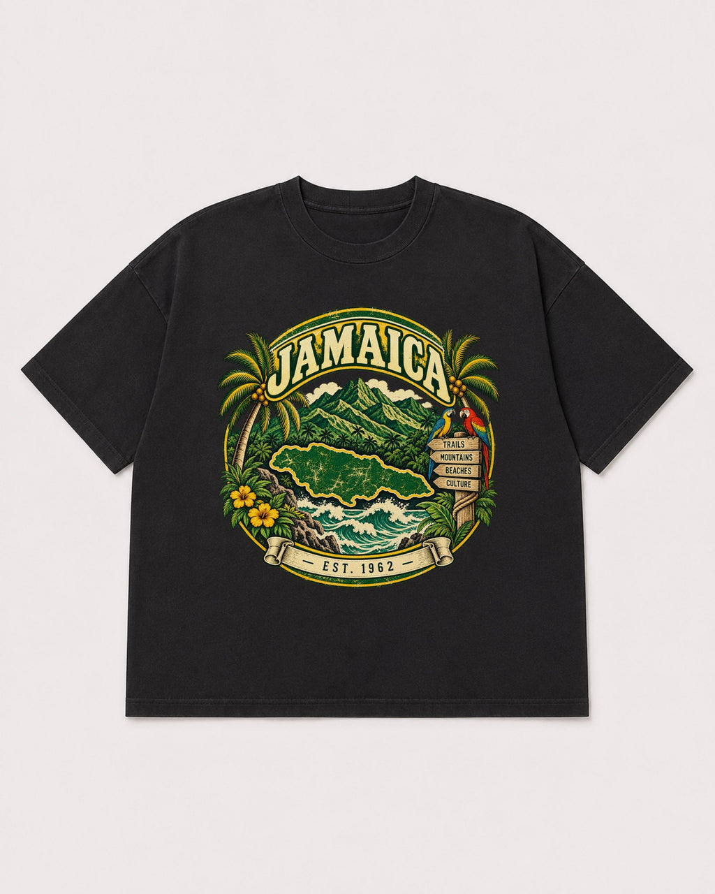 Mockup Boxy Heavyweight Tee Black product