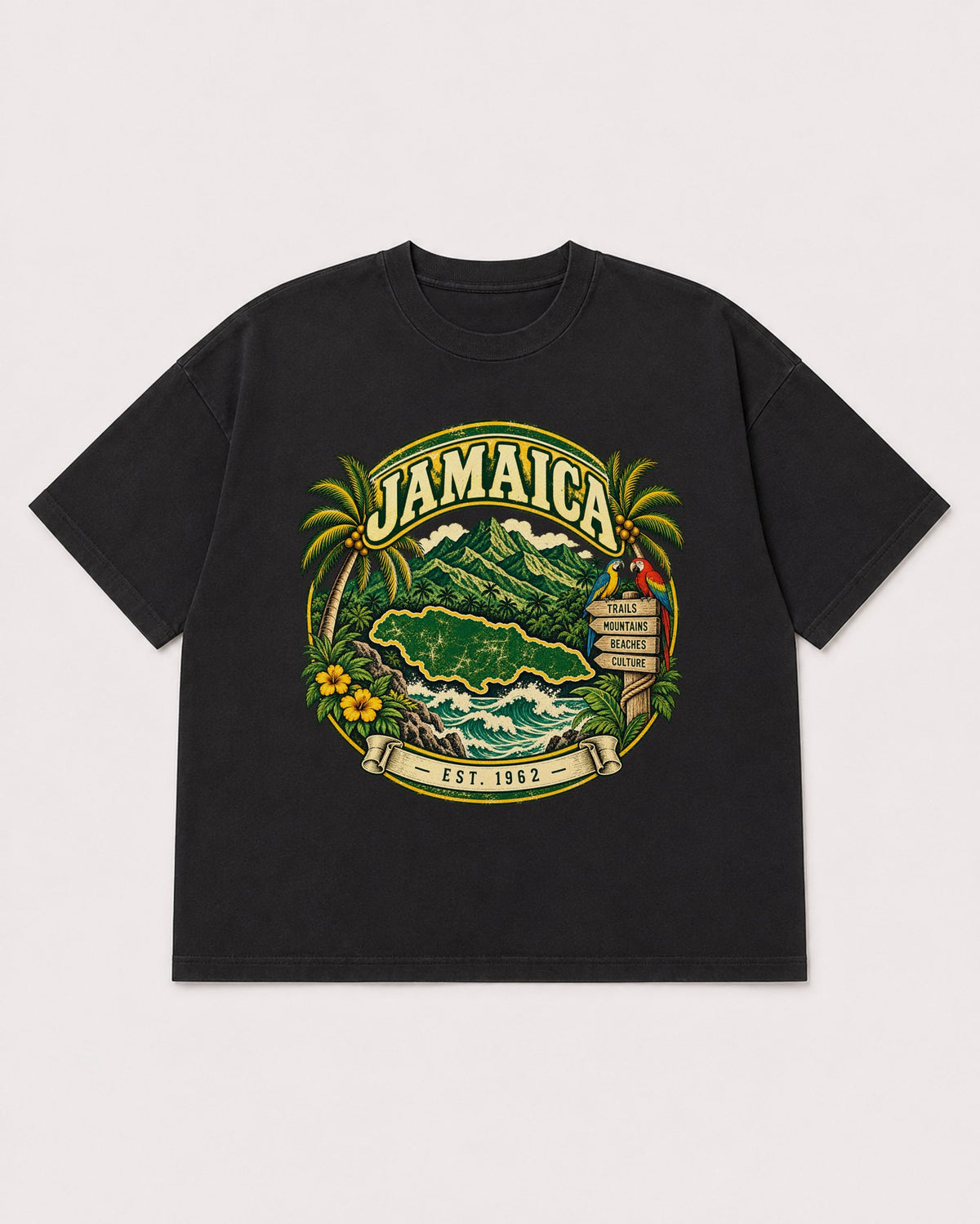 Mockup Boxy Heavyweight Tee Black product
