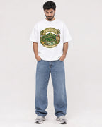 Mockup Boxy Heavyweight Tee White male full-body 07