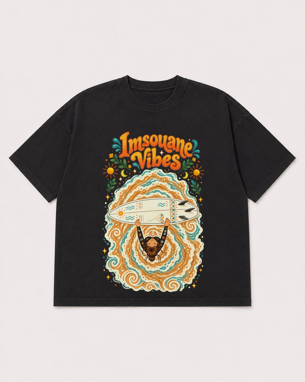 Mockup Boxy Heavyweight Tee Black product