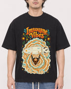Mockup Boxy Heavyweight Tee Black male close-up 03