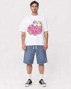 Mockup Boxy Heavyweight Tee White male full-body 48