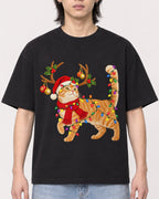 Mockup Boxy Heavyweight Tee Black male close-up 41