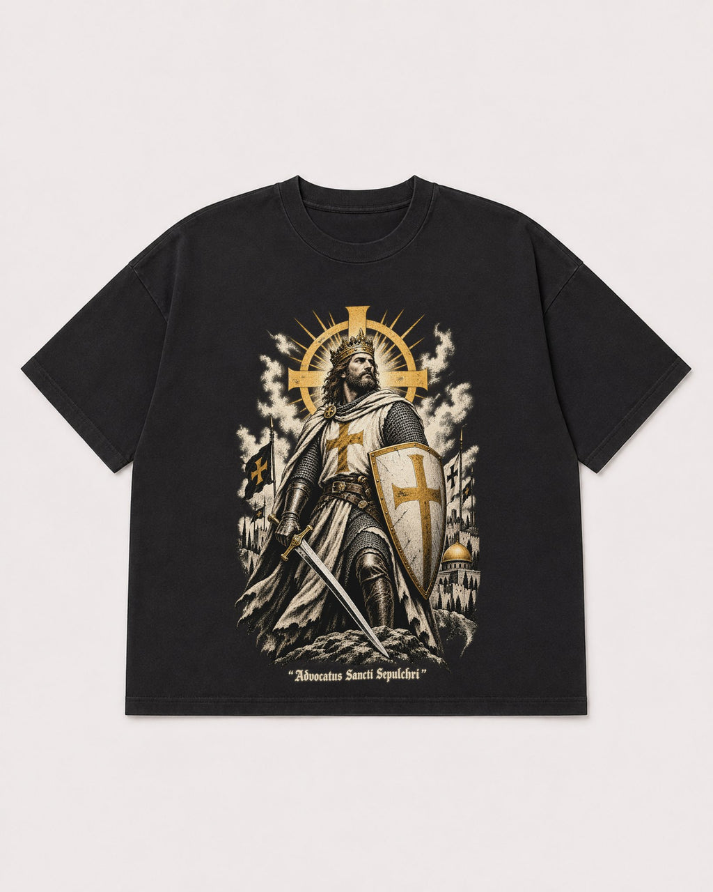 Mockup Boxy Heavyweight Tee Black product