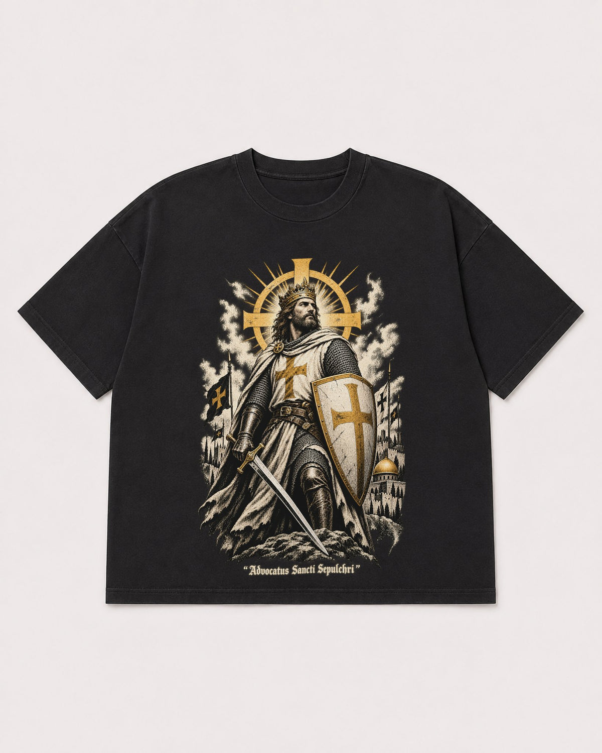 Mockup Boxy Heavyweight Tee Black product