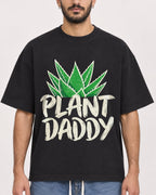 Mockup Boxy Heavyweight Tee Black male close-up 07
