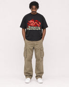 Mockup Boxy Heavyweight Tee Black male full-body 04