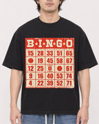 Mockup Boxy Heavyweight Tee Black male close-up 03