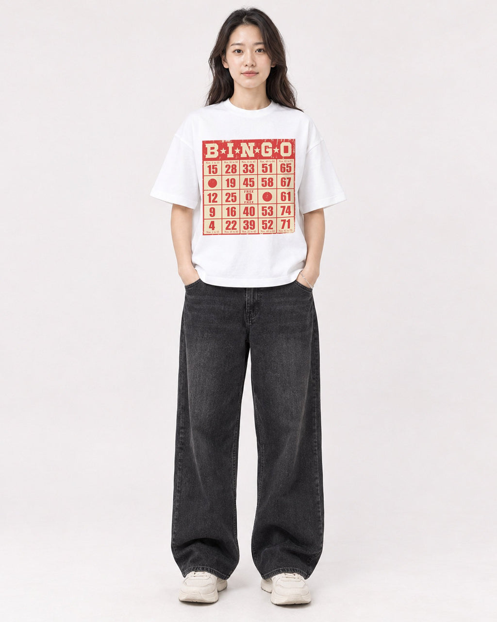 Mockup Boxy Heavyweight Tee White female full-body 03
