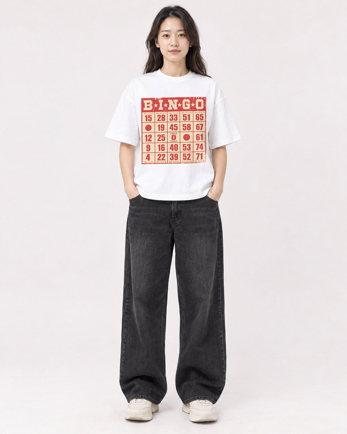 Mockup Boxy Heavyweight Tee White female full-body 03