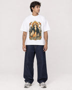 Mockup Boxy Heavyweight Tee White male full-body 06