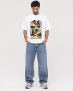 Mockup Boxy Heavyweight Tee White male full-body 07